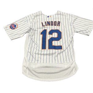 Francisco Lindor New York Mets Pinstripe Replica Player Jersey Size Large USA